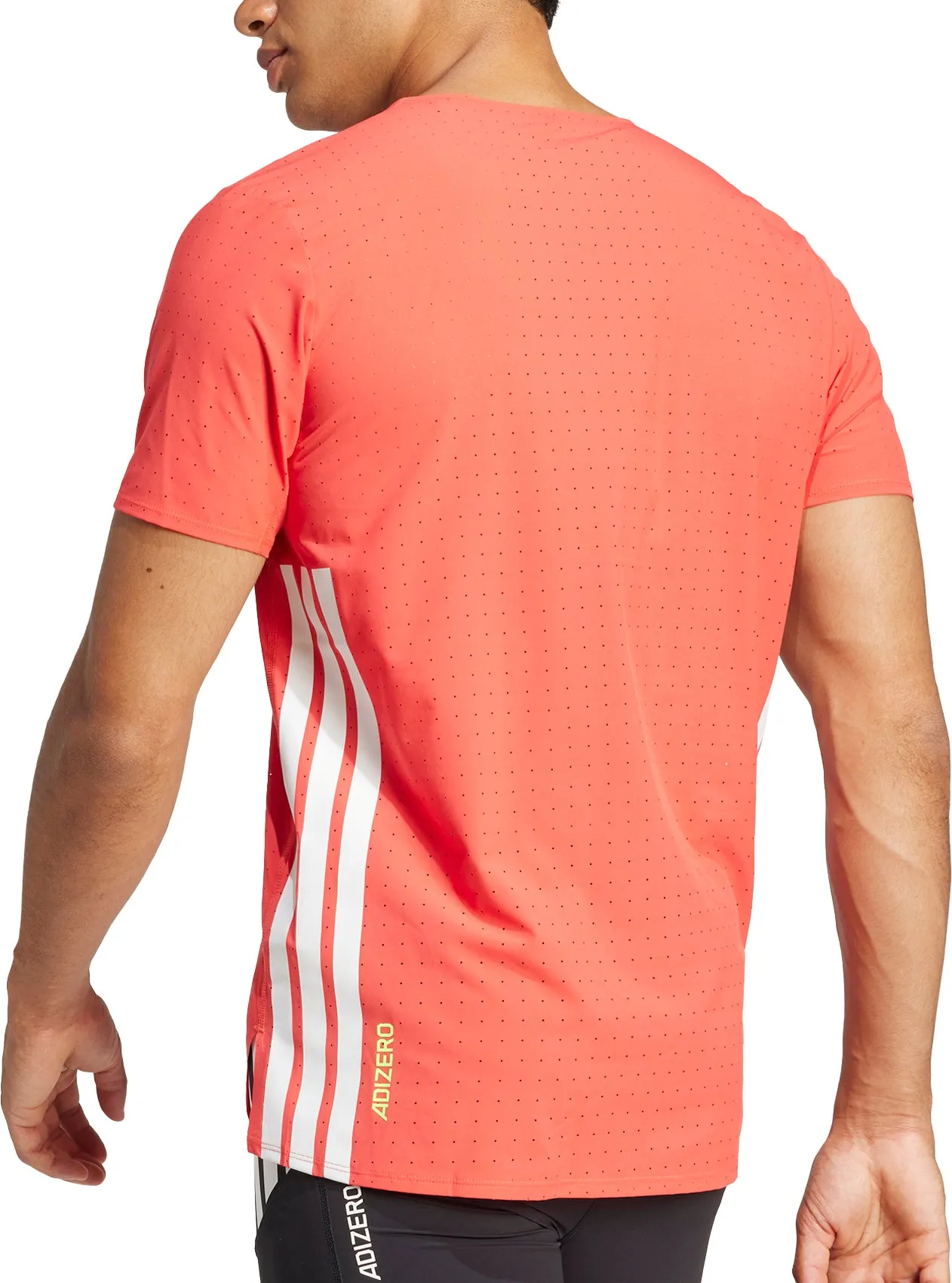 Clothing Adidas  Men adidas Adizero Short Sleeve Mens Running Top - Red