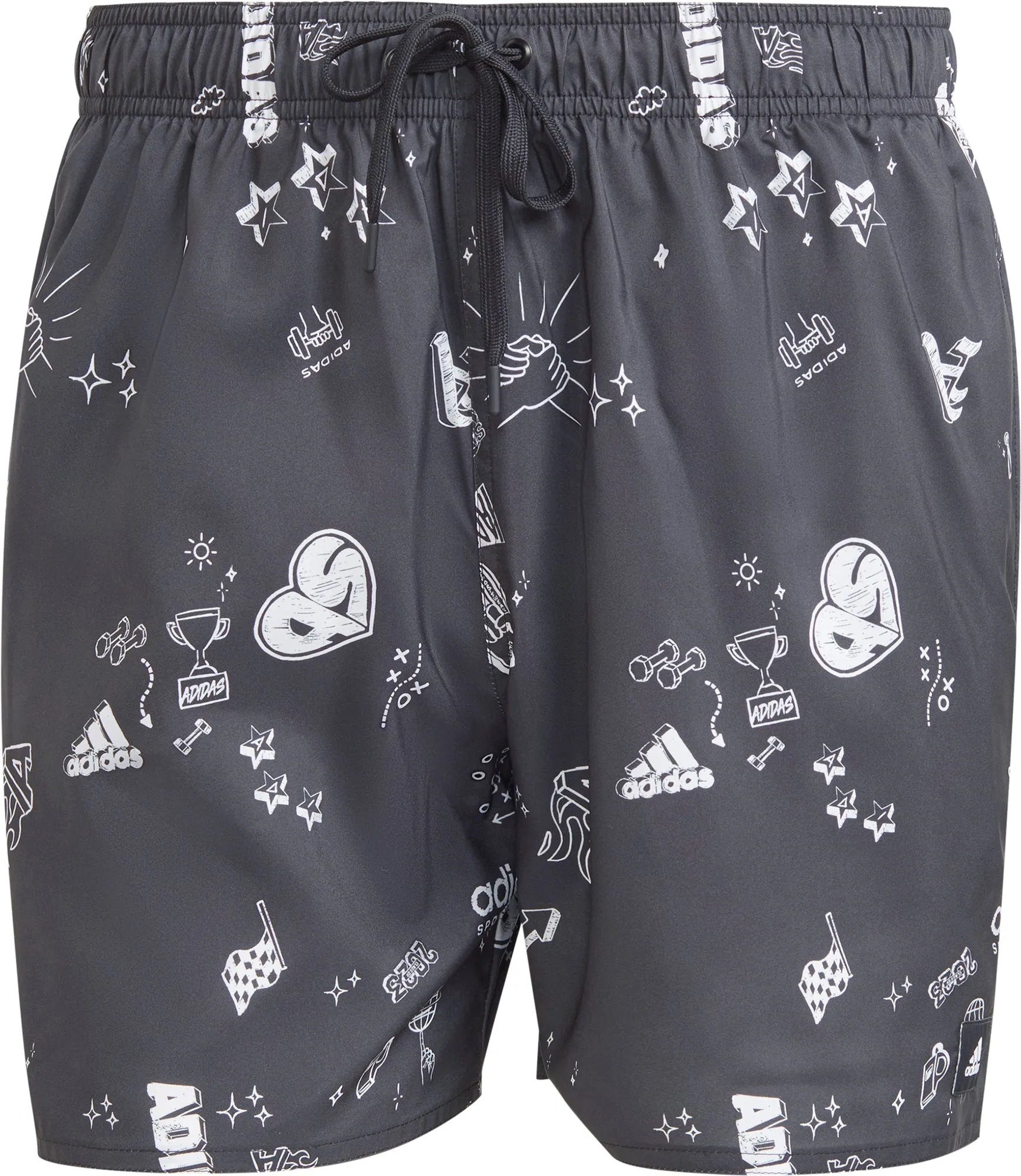 Clothing Adidas  Men adidas Brand Love CLX Mens Swim Shorts - Grey