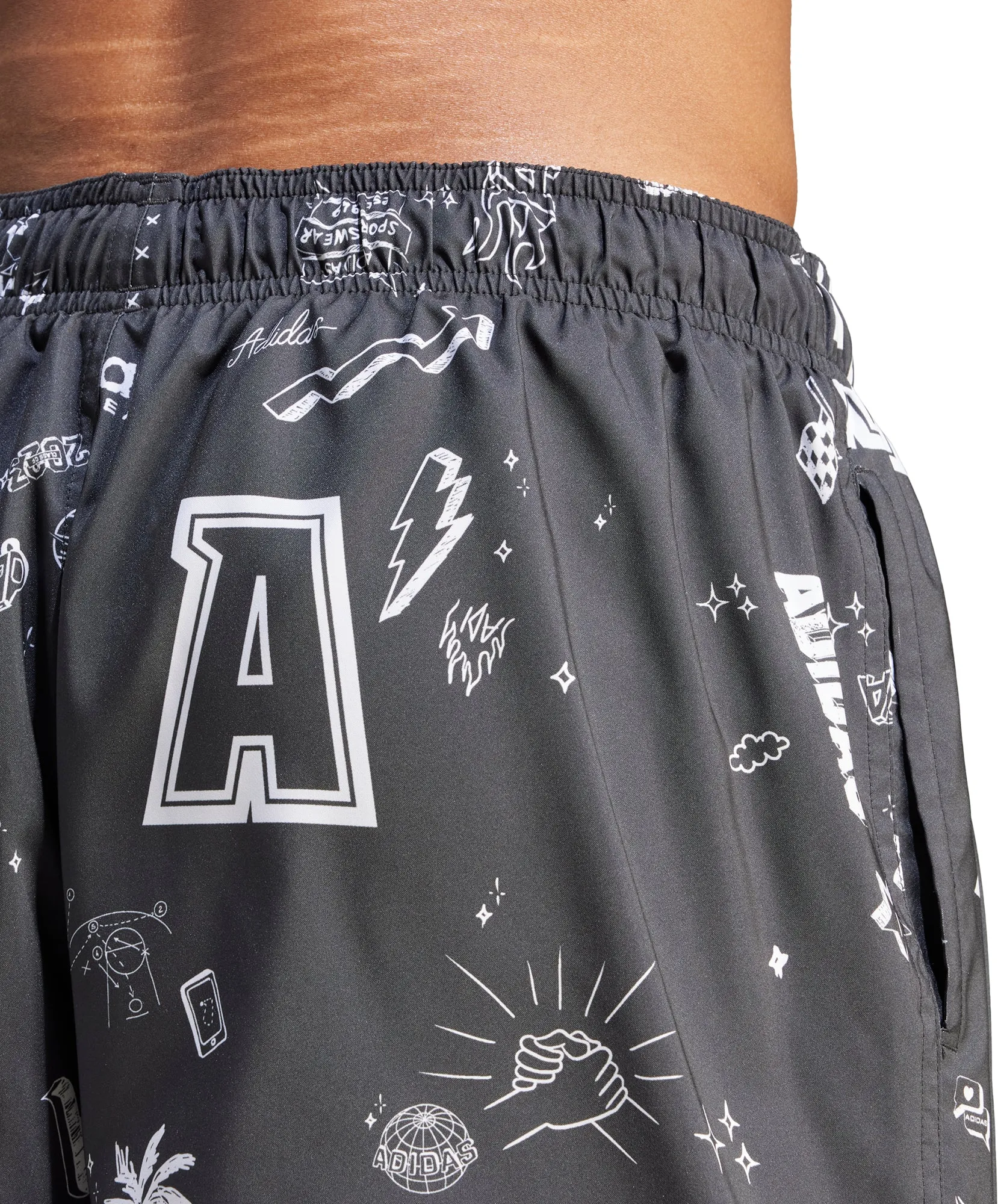 Clothing Adidas  Men adidas Brand Love CLX Mens Swim Shorts - Grey