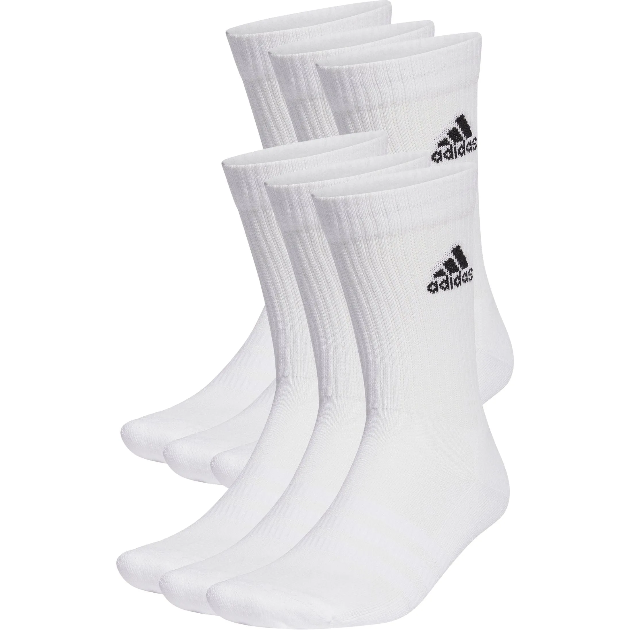 Clothing Adidas  Men adidas Cushioned (6 Pack) Crew Training Socks - White