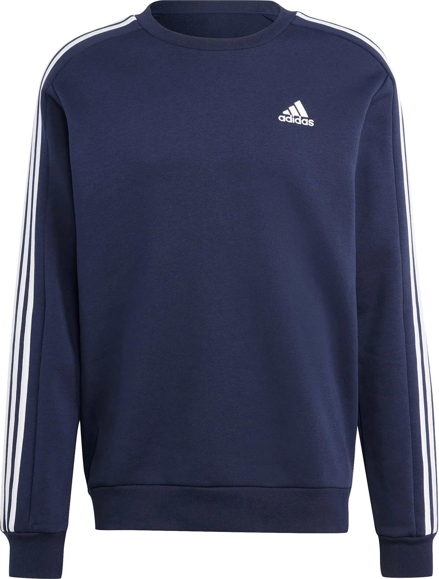 Clothing Adidas  Men adidas Essentials Fleece 3 Stripes Mens Sweatshirt - Blue
