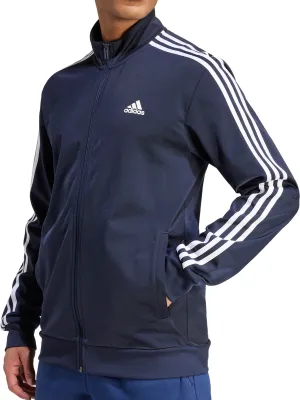 Clothing Adidas  Men adidas Essentials Warm Up 3 Stripes Mens Track Jacket - Navy