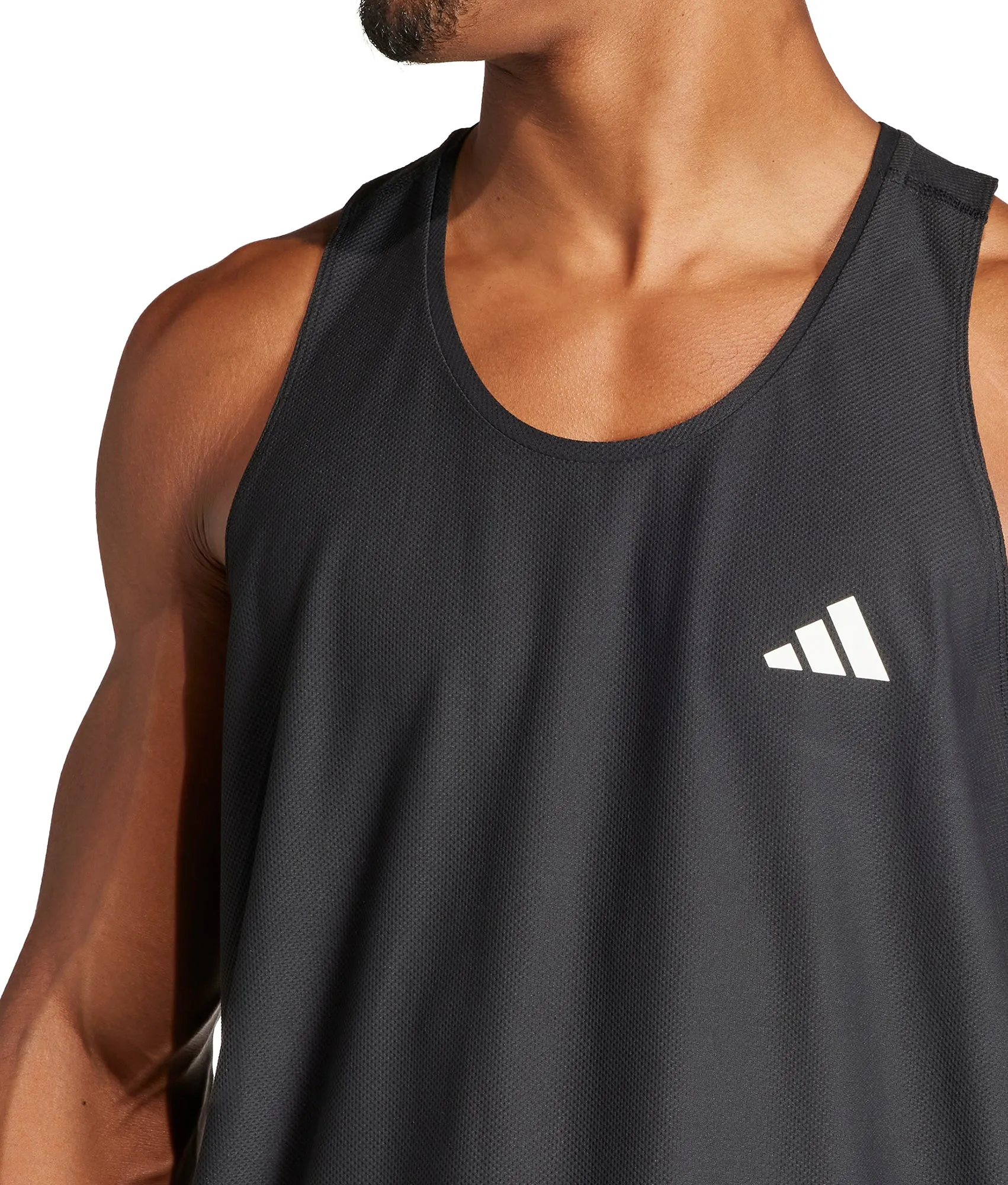 Clothing Adidas  Men adidas Own The Run Mens Running Vest - Black