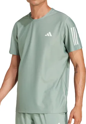 Clothing Adidas  Men adidas Own The Run Short Sleeve Mens Running Top - Green