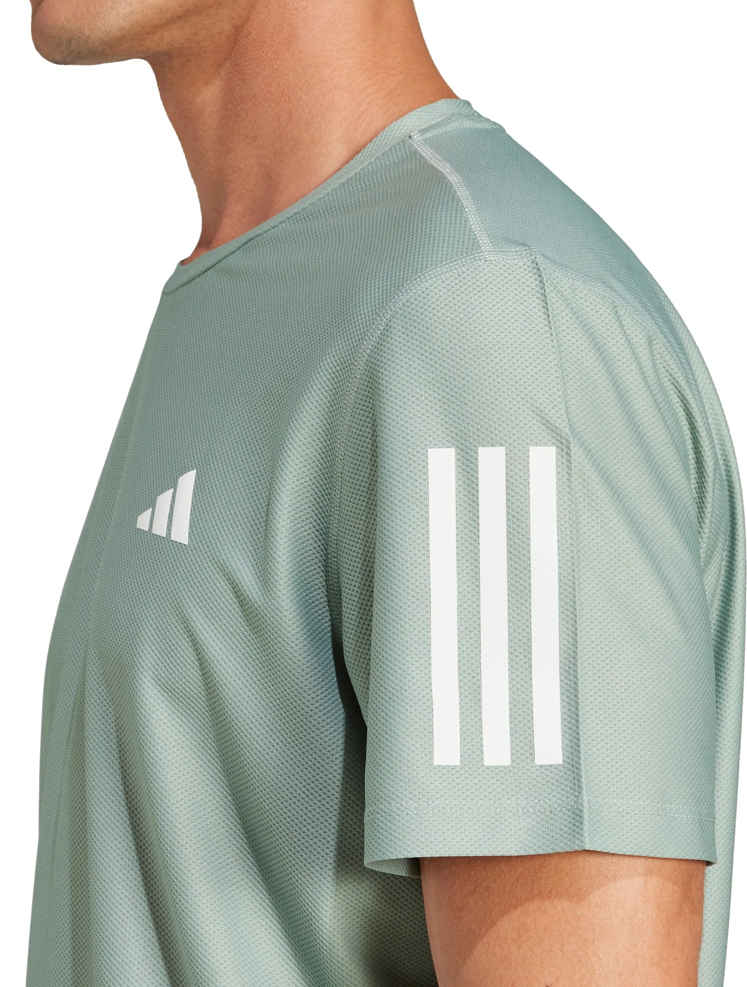 Clothing Adidas  Men adidas Own The Run Short Sleeve Mens Running Top - Green