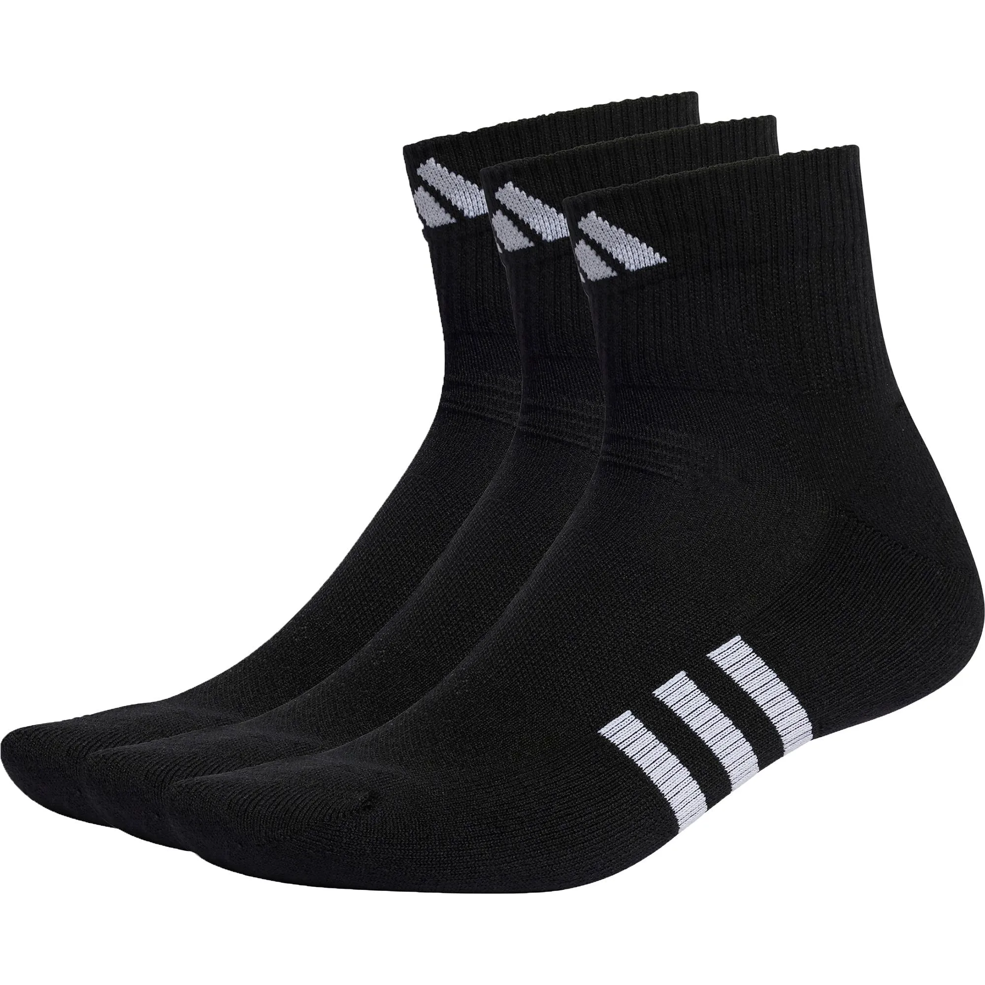 Clothing Adidas  Men adidas Performance Cushioned (3 Pack) Mid Cut Socks - Black