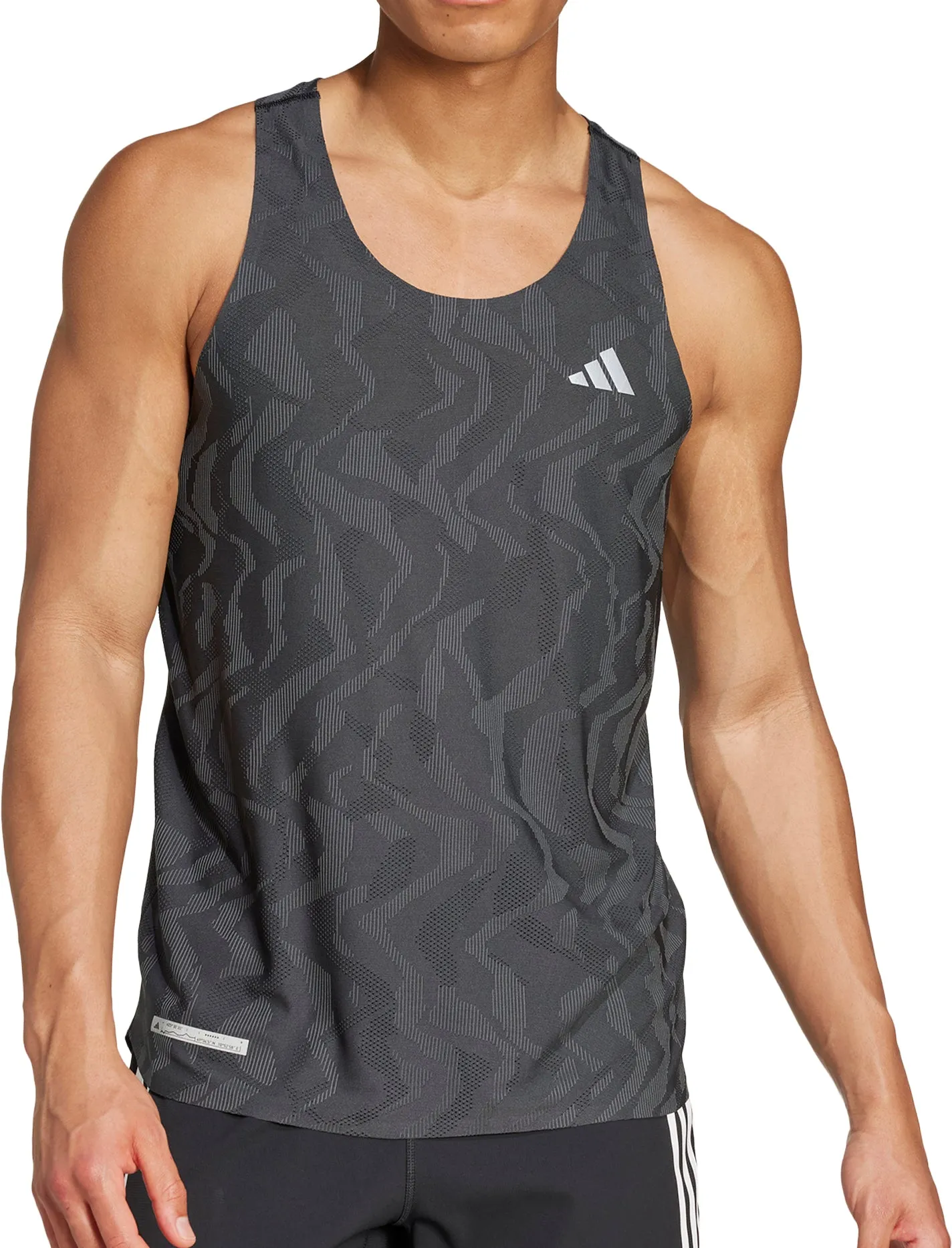 Clothing Adidas  Men adidas Ultimate Engineered Mens Running Vest - Black