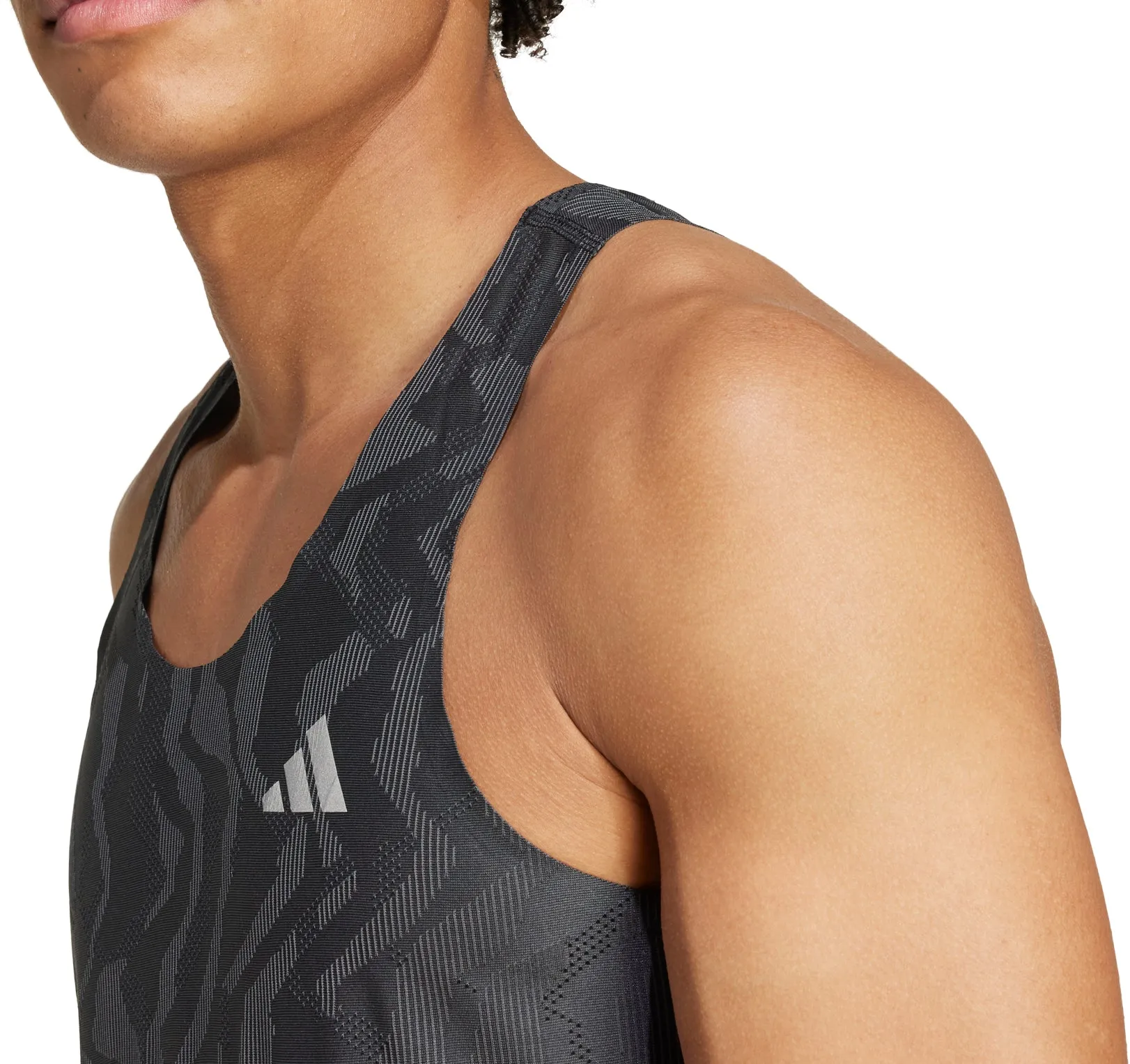 Clothing Adidas  Men adidas Ultimate Engineered Mens Running Vest - Black