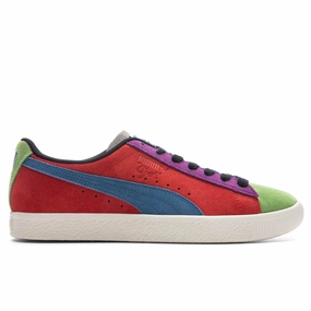Clyde Culture - White Puma shoes with suede and modern shape
