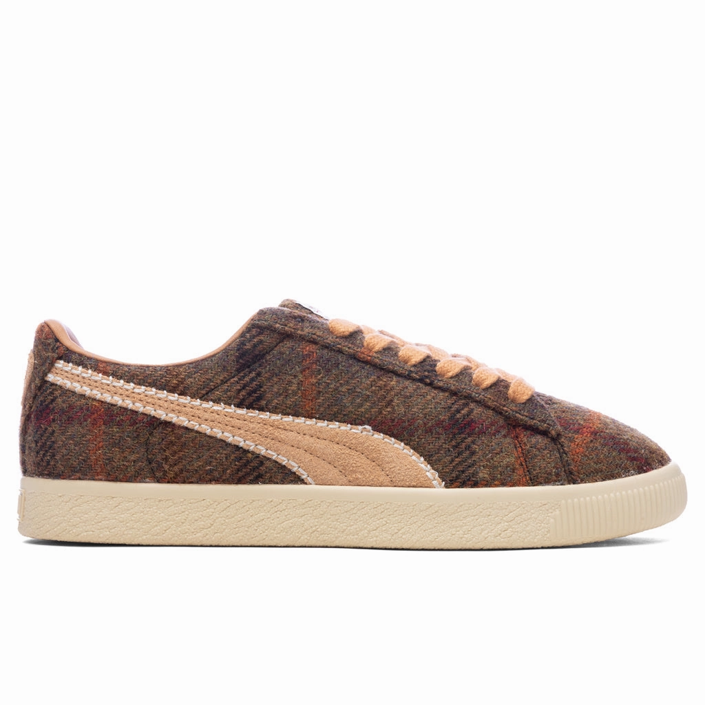 Clyde Harris Tweed - Khaki Puma shoes with suede and modern shape
