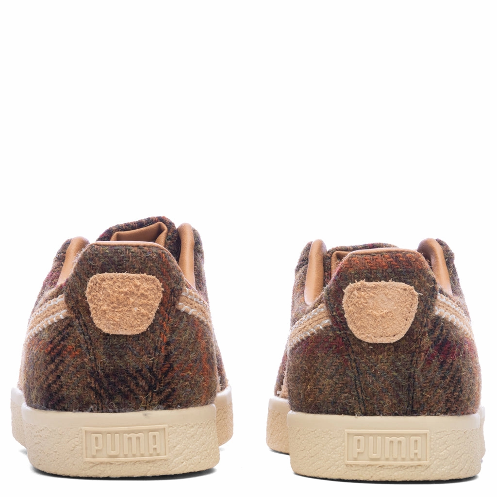 Clyde Harris Tweed - Khaki Puma Suede Street Sneakers