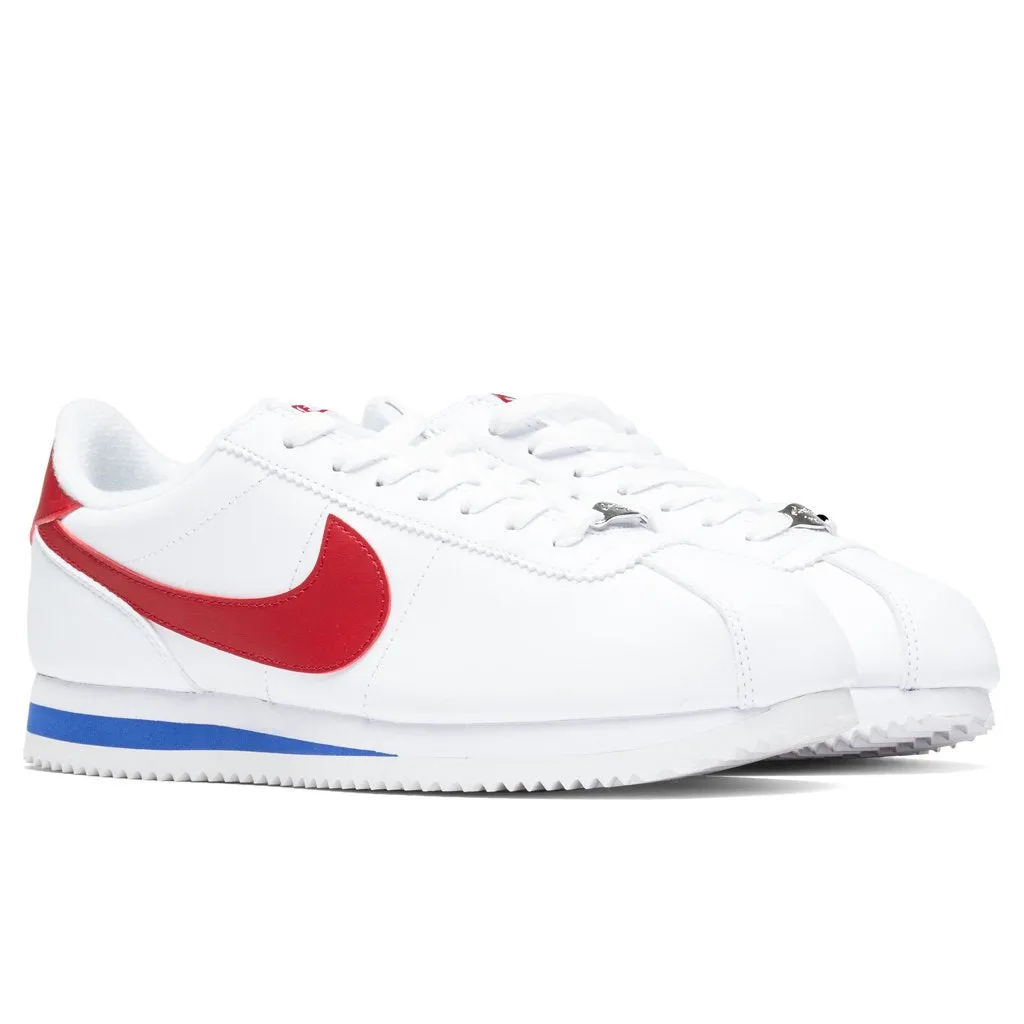 Cortez Basic - White/Varsity Royal/Varsity Red Nike Cushioned Mesh Sneakers