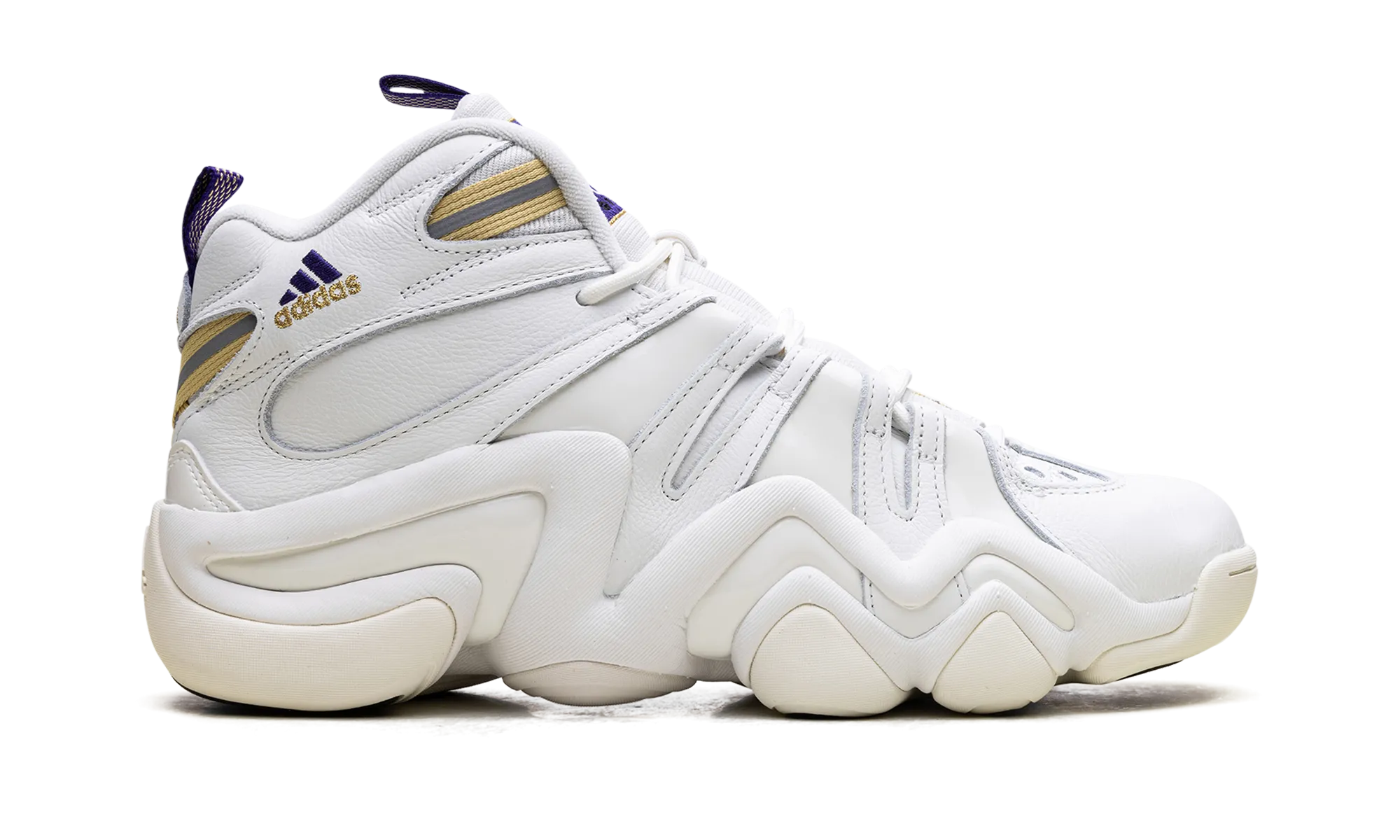 Crazy 8 "Core White Off White Collegiate Purple" adidas lifestyle mens shoes
