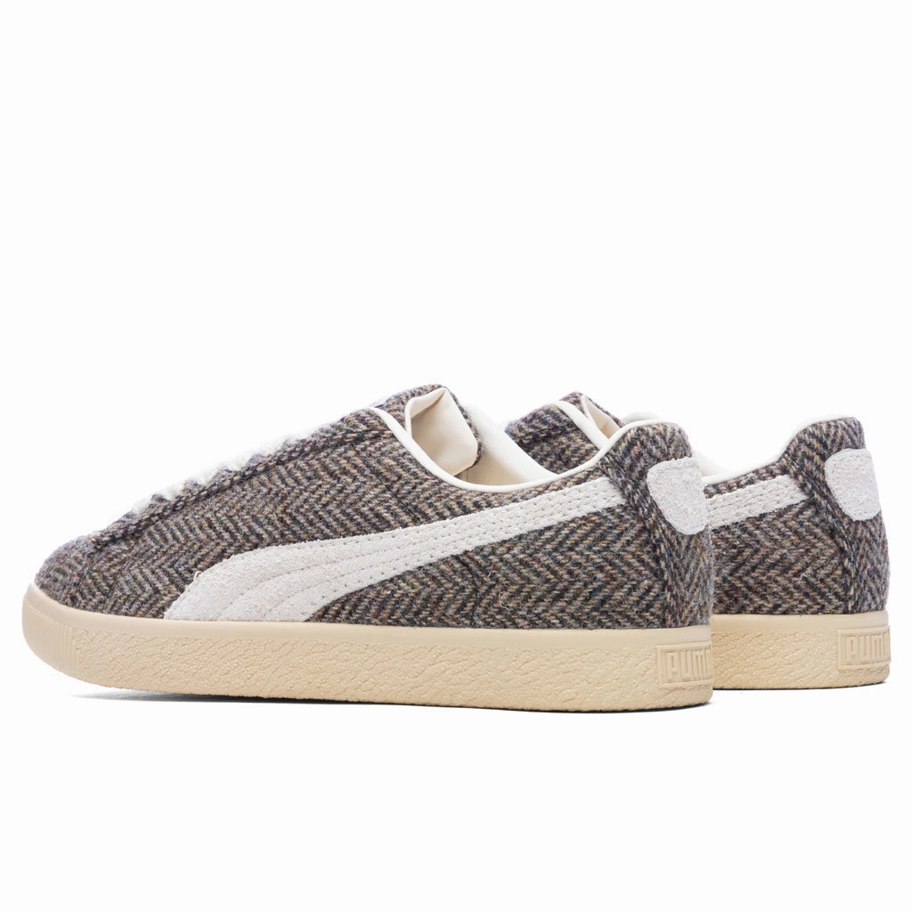 Cylde Harris Tweed - Khaki Puma Suede Street Sneakers