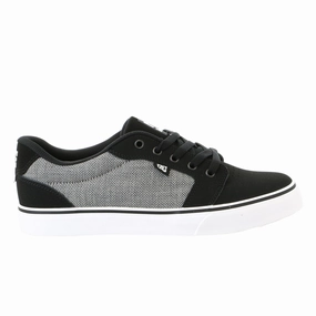 DC Anvil NB Skateboarding Sneaker Shoe - Black/White/Black - Mens DC shoe models