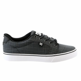 DC Anvil TX SE Low Top Skateboarding Sneaker Shoe - Black/White/Grey - Mens DC shoe models