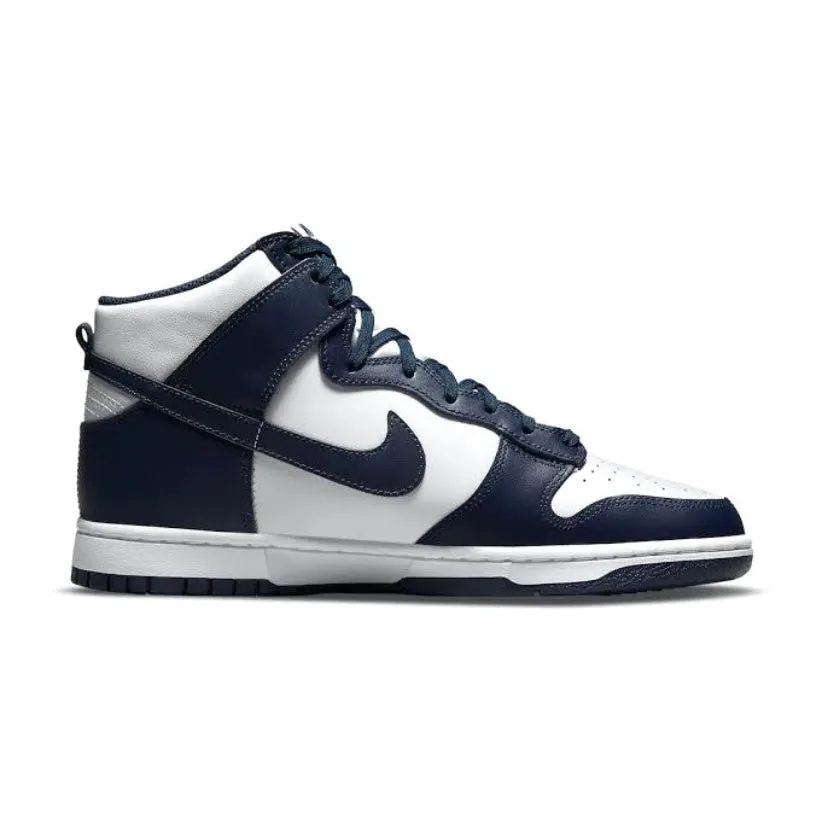 Dunk Hi Midnight Navy White Iconic Sneakers