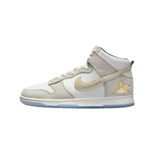 Dunk Hi Premium Summit White Desert Ore Nike Dunk sneakers with classic silhouette