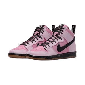 Dunk Hi Retro KCDC Elemental Pink Black Nike Dunk sneakers with classic silhouette