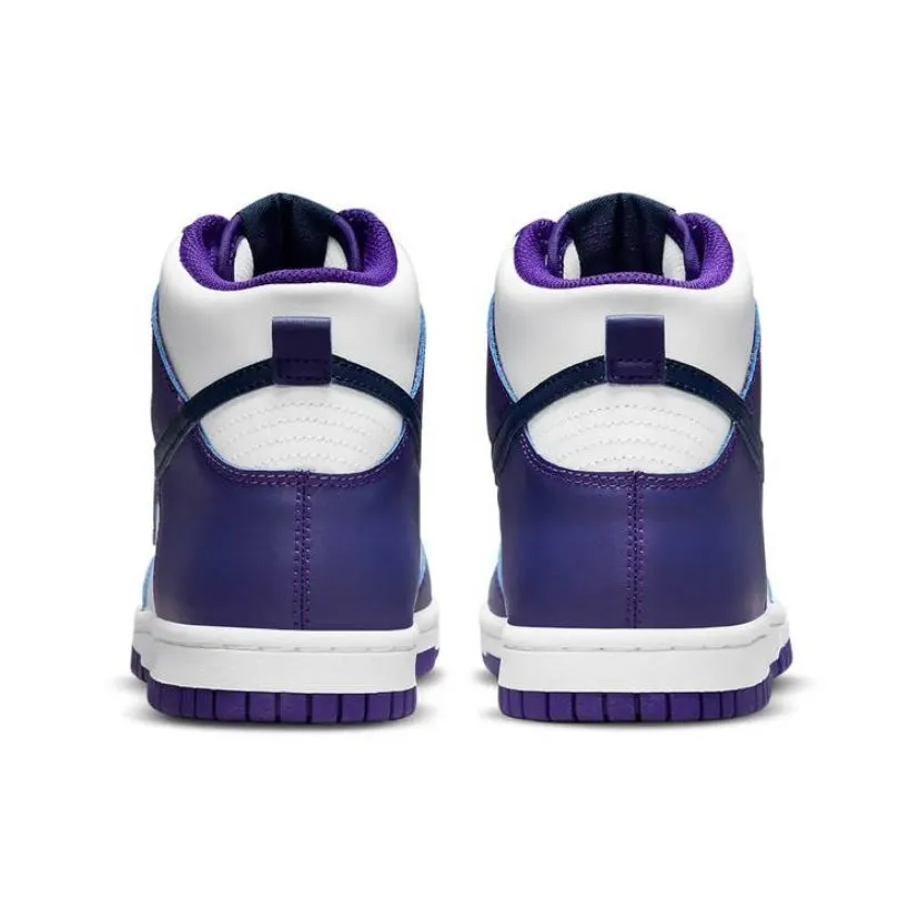 Dunk High GS Midnight Navy Swoosh Purple By Nike Iconic Sneakers