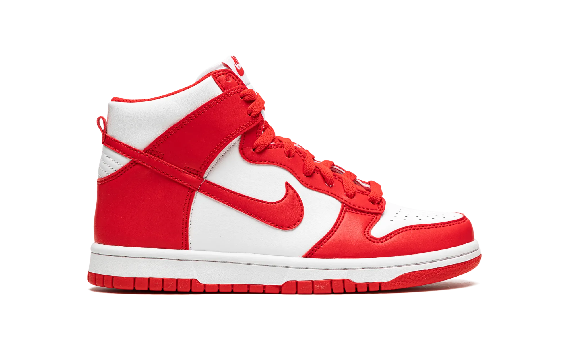Dunk High GS "White / University Red" nike school-ready sneakers