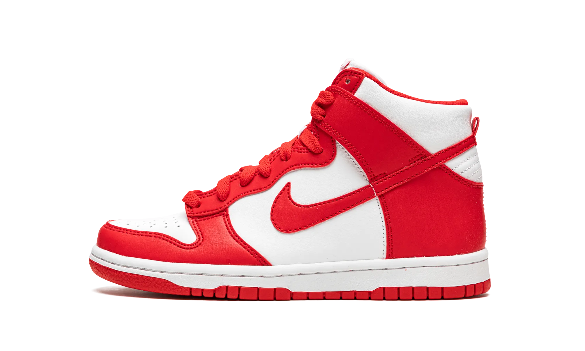Dunk High GS "White / University Red" nike school-ready sneakers