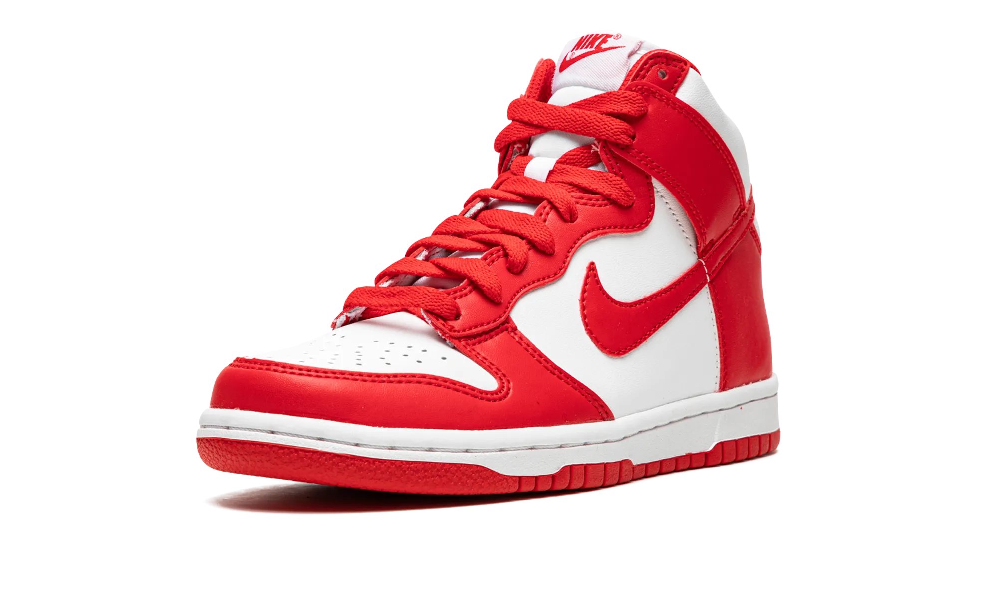 Dunk High GS "White / University Red" nike school-ready sneakers