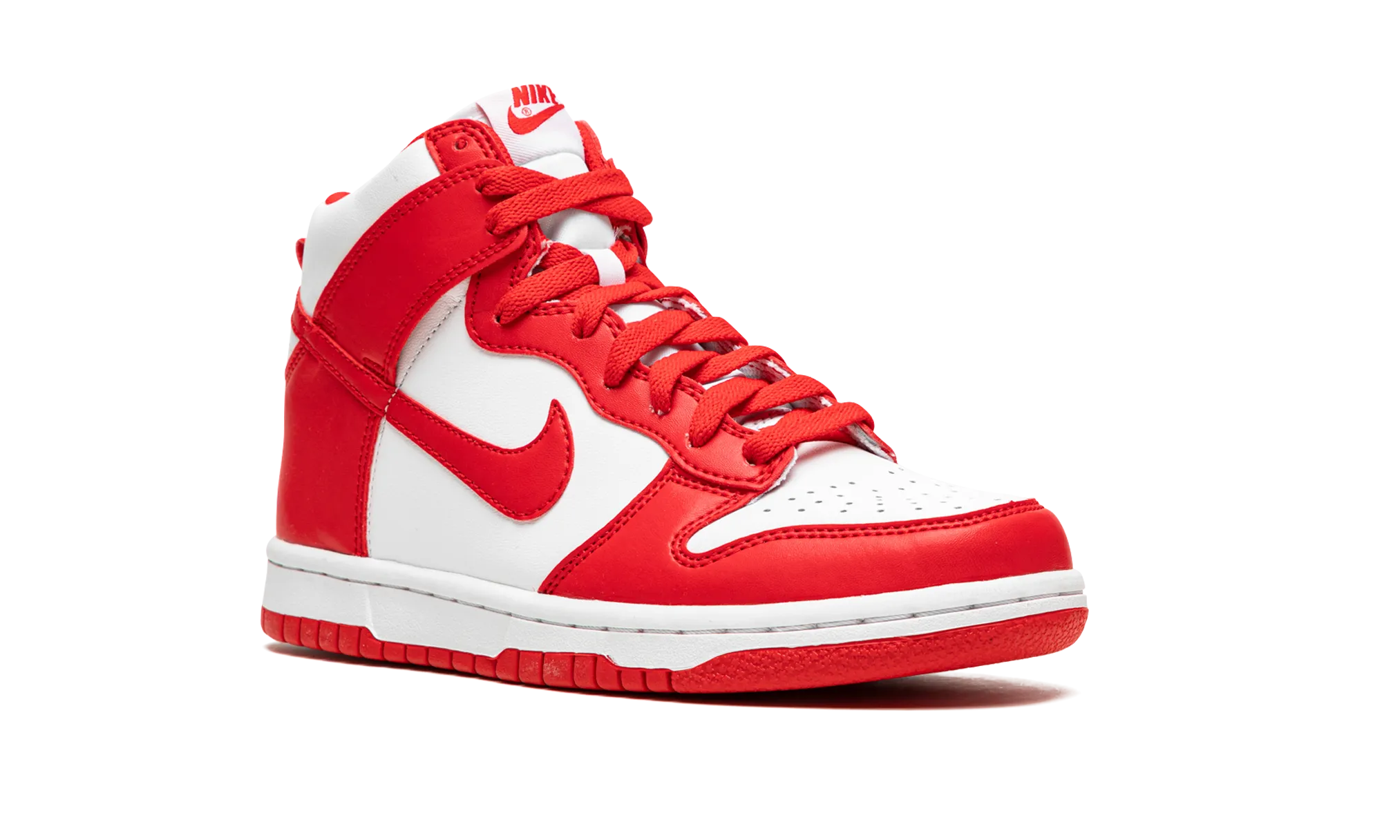 Dunk High GS "White / University Red" nike school-ready sneakers