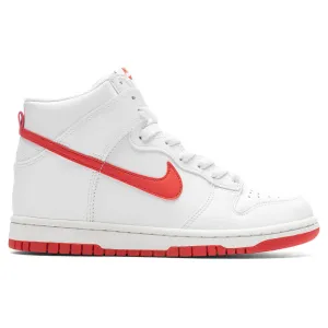 Dunk High (GS) - Summit/White/Track Red Nike signature design with comfort fit
