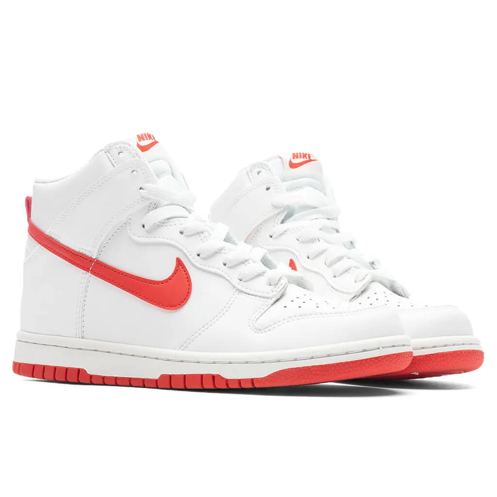 Dunk High (GS) - Summit/White/Track Red Nike trainers with responsive foam