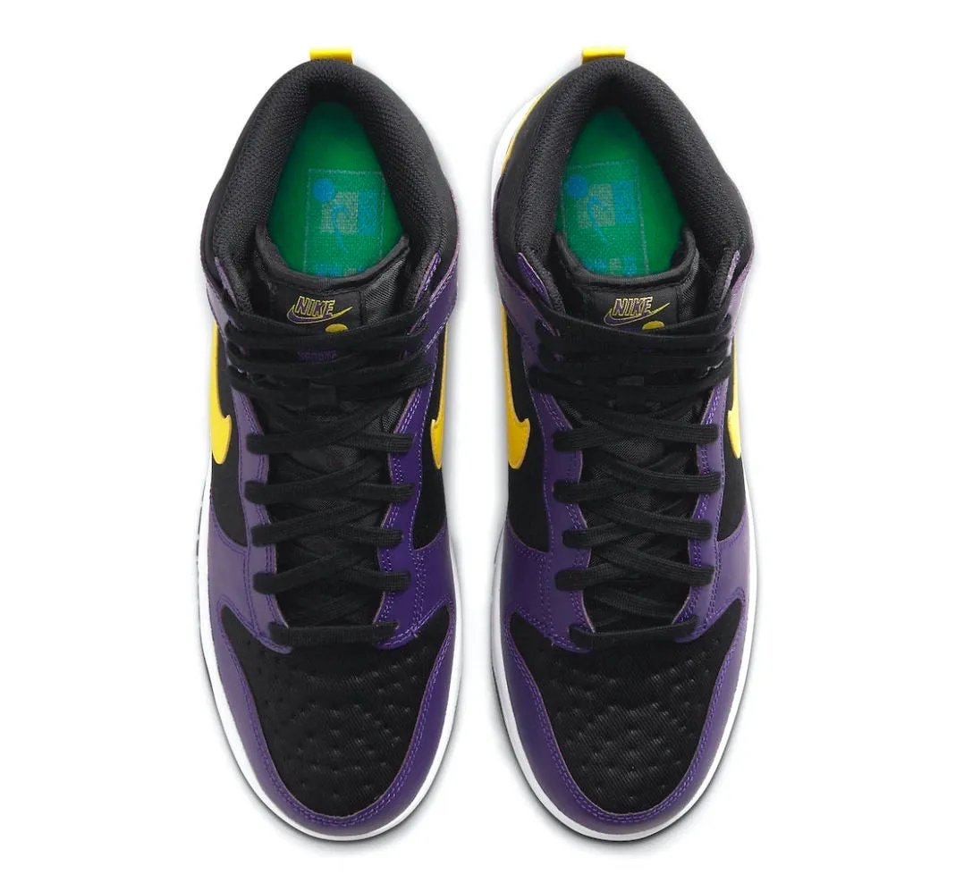 Dunk High Lakers Embroidery Lakers Iconic Sneakers