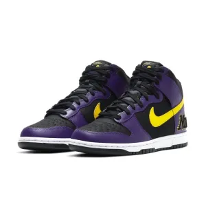 Dunk High Lakers Embroidery Lakers Nike Dunk sneakers with classic silhouette
