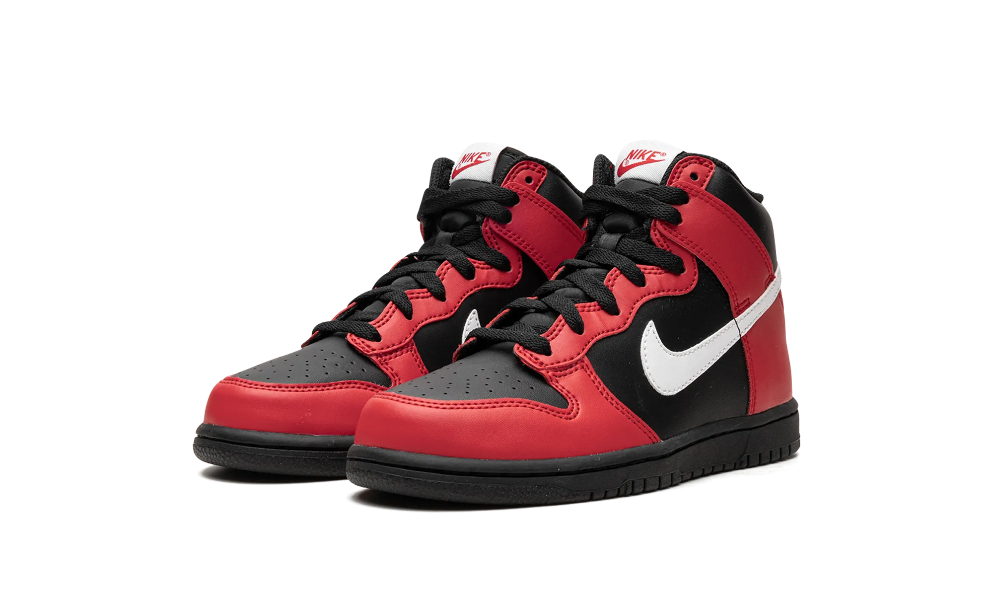 Dunk High "Black/Red PS" nike preschool slip-on sneakers