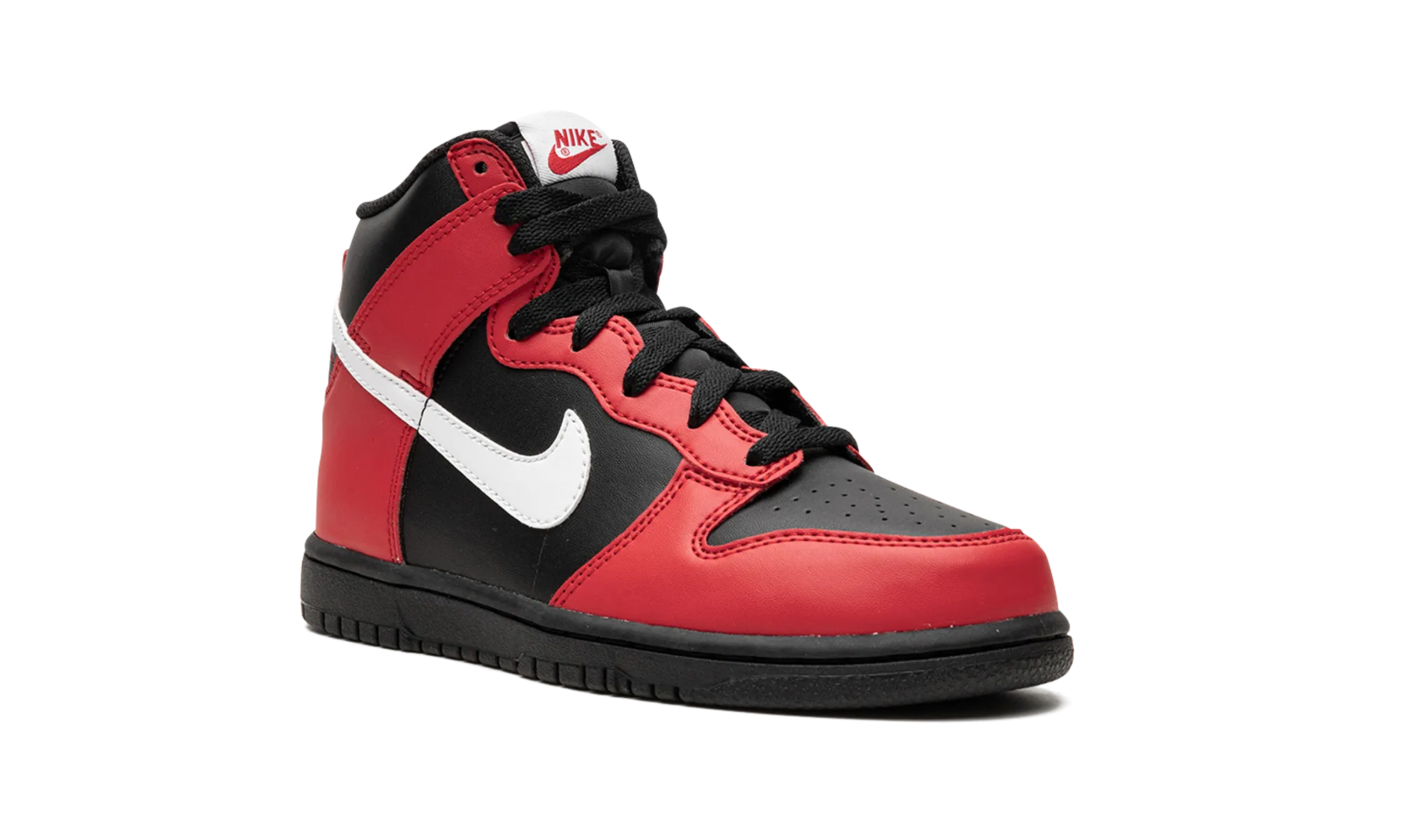 Dunk High "Black/Red PS" nike preschool slip-on sneakers