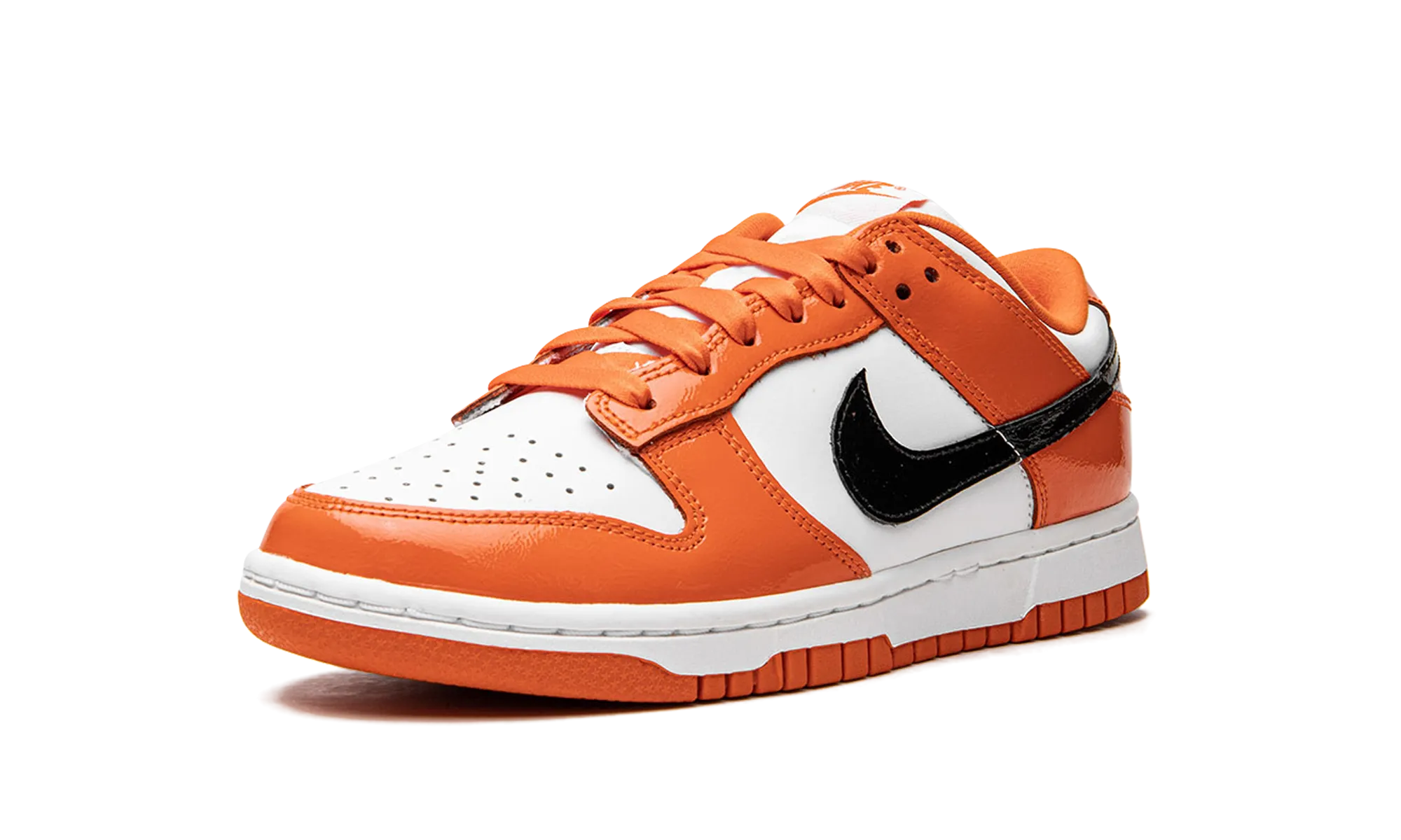 DUNK LO MNS WMNS "Orange / Black Patent Leather" nike womens mesh trainers