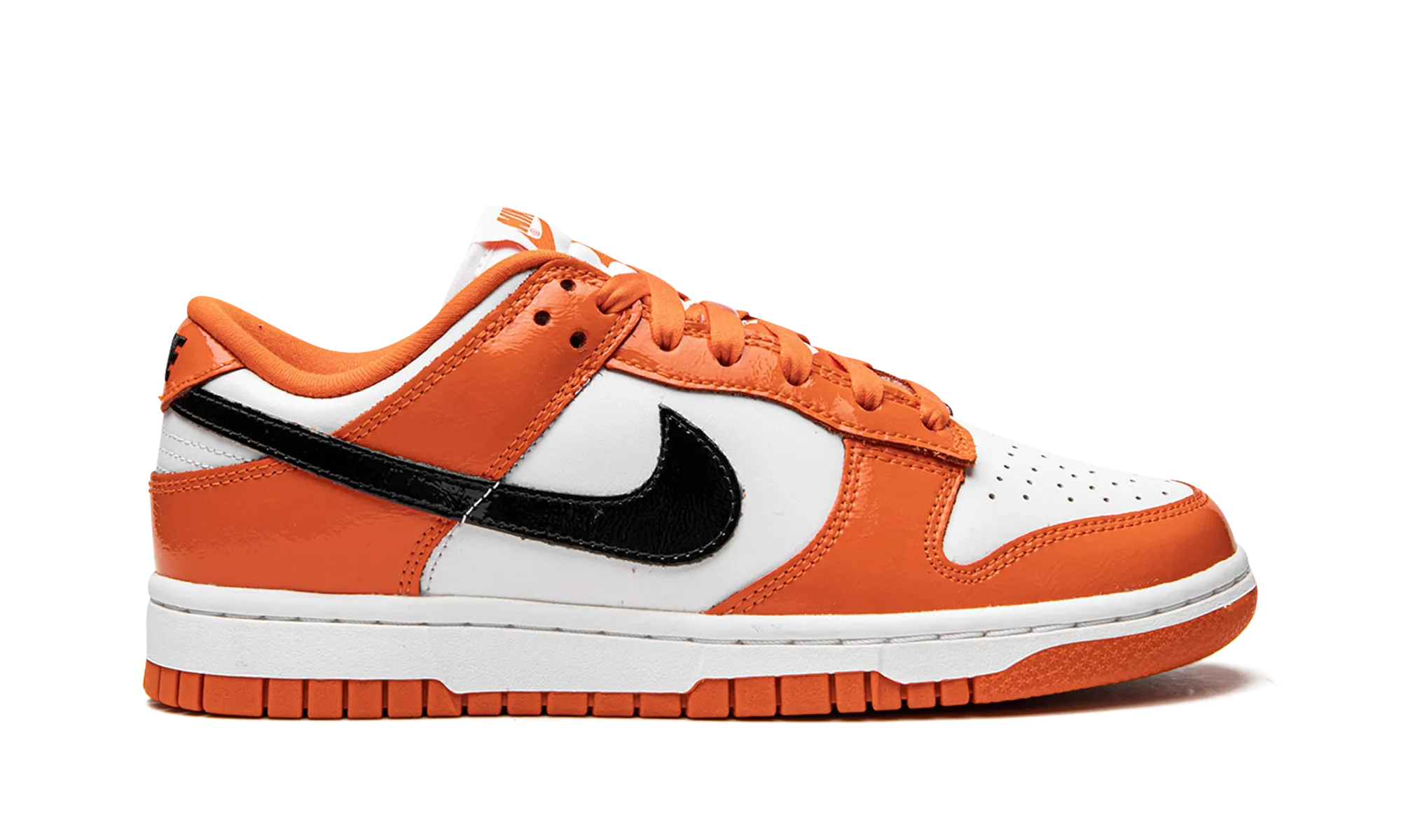 DUNK LO MNS WMNS "Orange / Black Patent Leather" nike womens mesh trainers