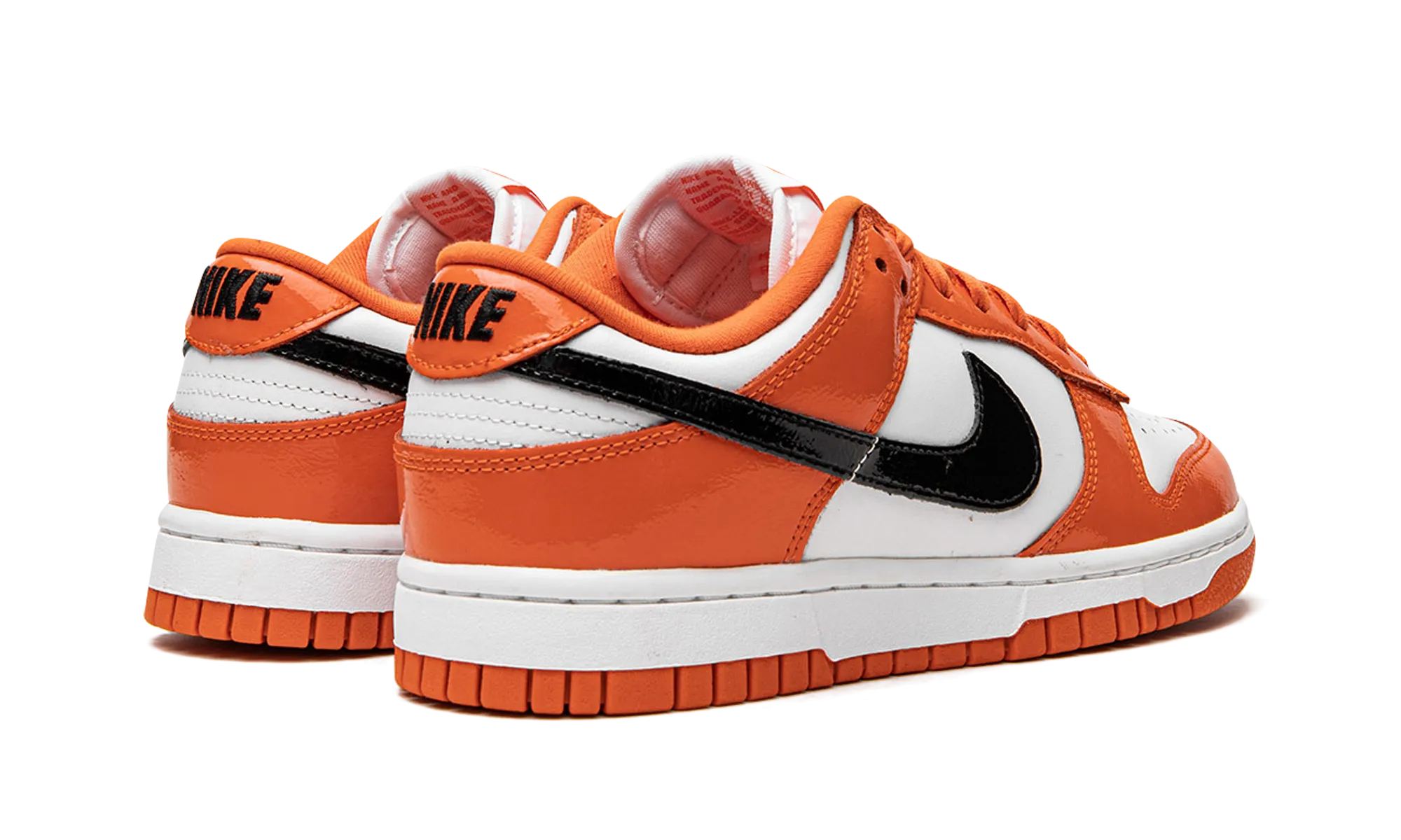 DUNK LO MNS WMNS "Orange / Black Patent Leather" nike womens mesh trainers