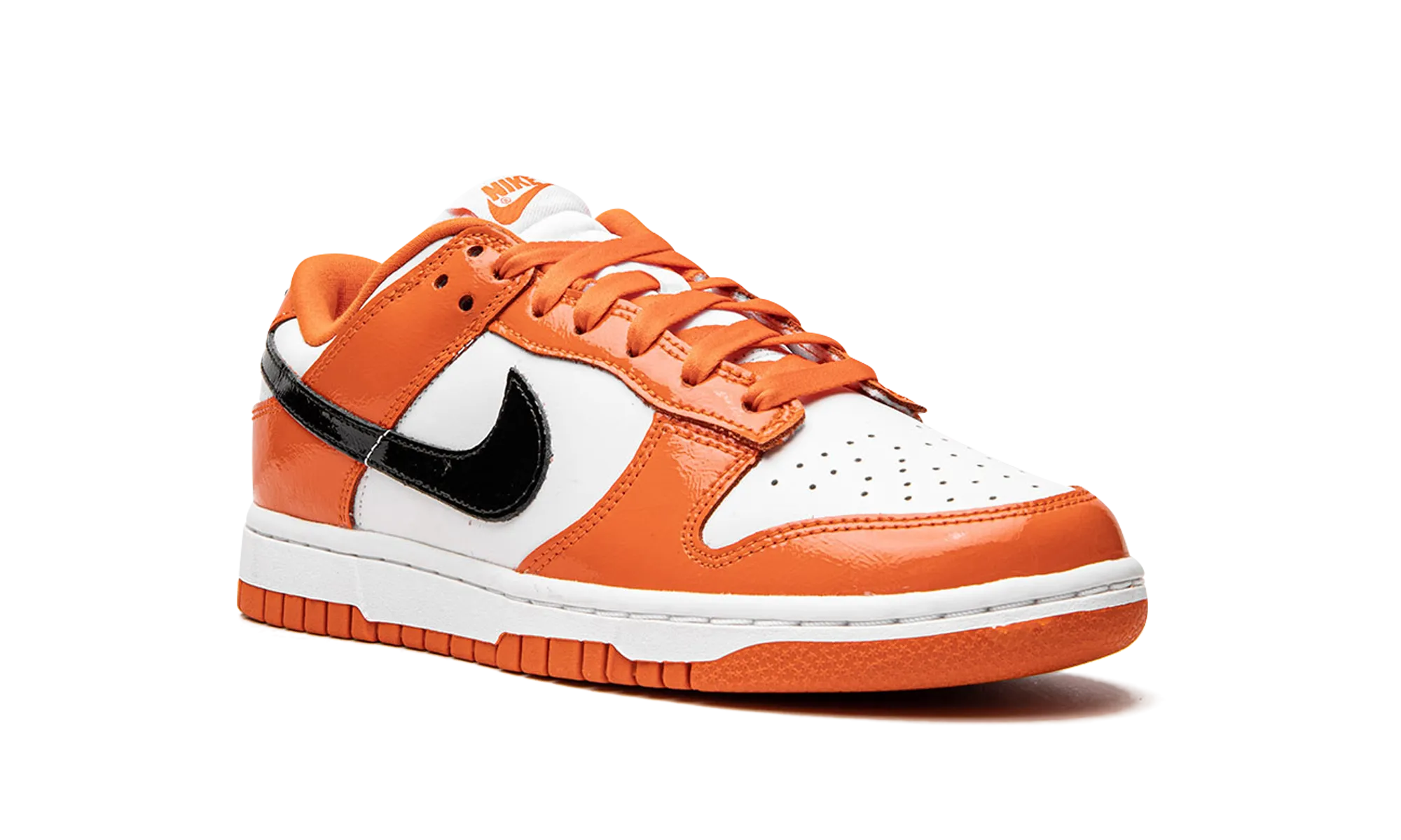 DUNK LO MNS WMNS "Orange / Black Patent Leather" nike womens mesh trainers
