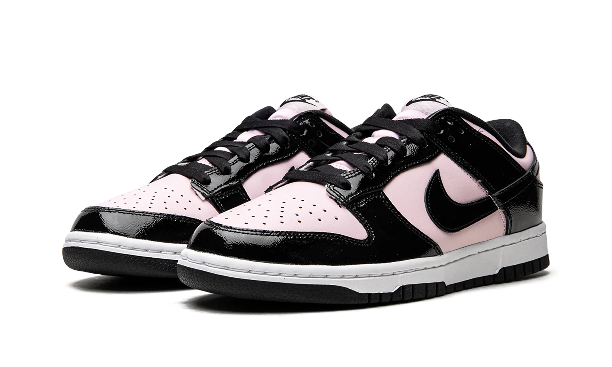 DUNK LO MNS WMNS "Pink / Black Patent" nike womens mesh trainers