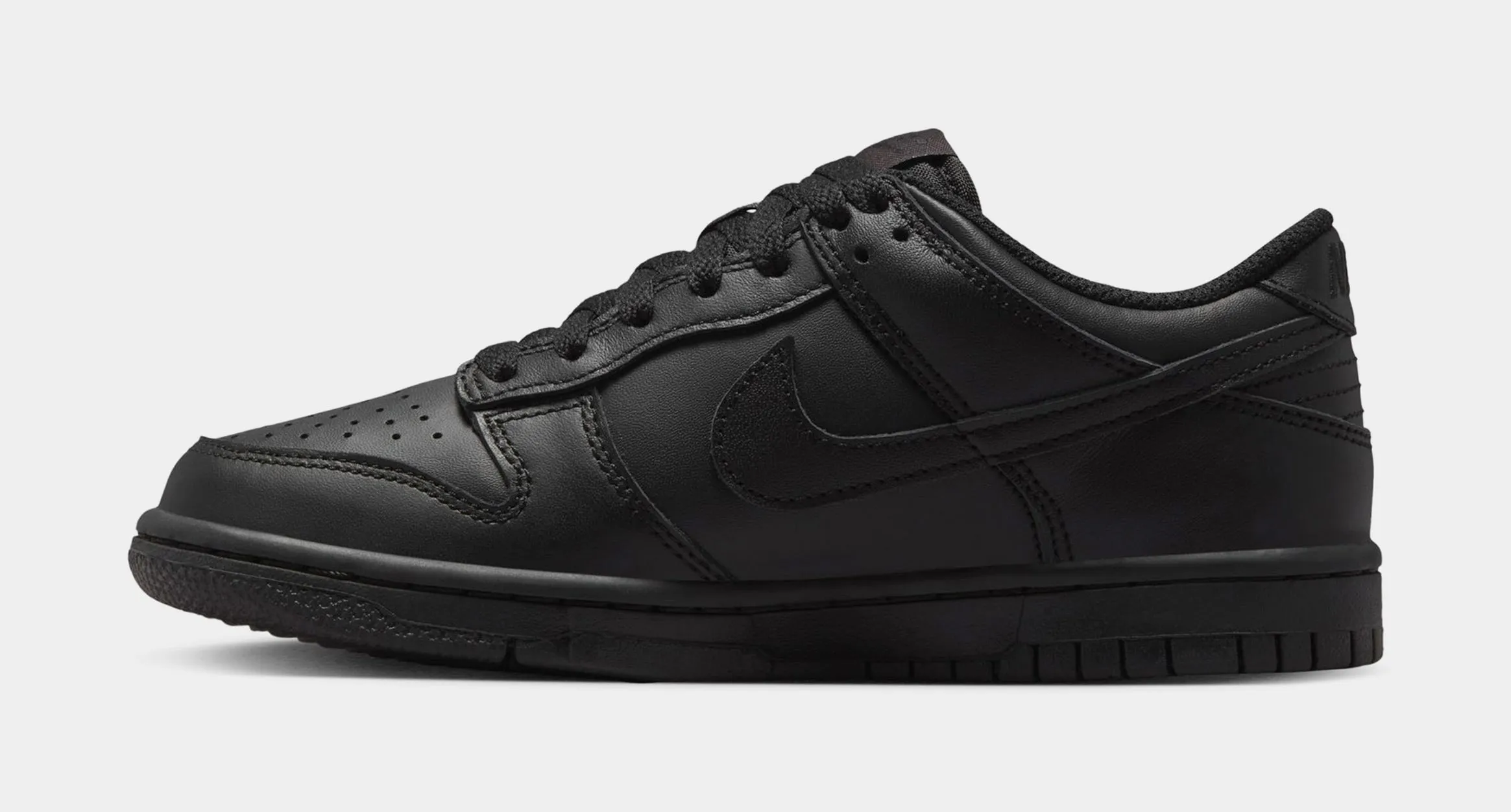 Dunk Low Grade School Lifestyle Shoes (Black/Black/Black) Dunk collection