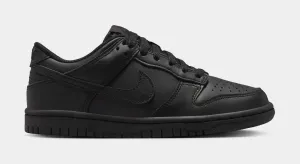 Dunk Low Grade School Lifestyle Shoes (Black/Black/Black) nike dunk classic design casual sneakers