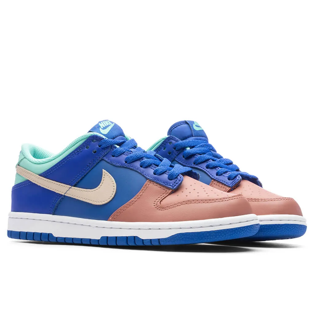 Dunk Low (GS) - Hyper Royal/Sand Drift/Emerald Rise Nike Retro Lifestyle Shoes
