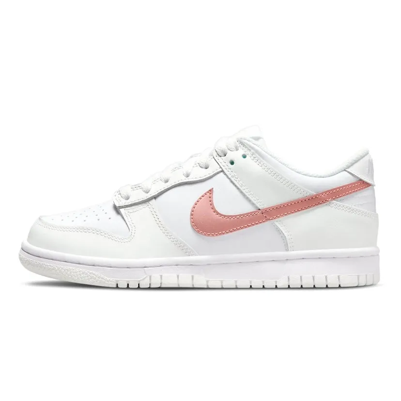 Dunk Low GS White Metallic Bronze By Nike Nike Dunk sneakers with classic silhouette