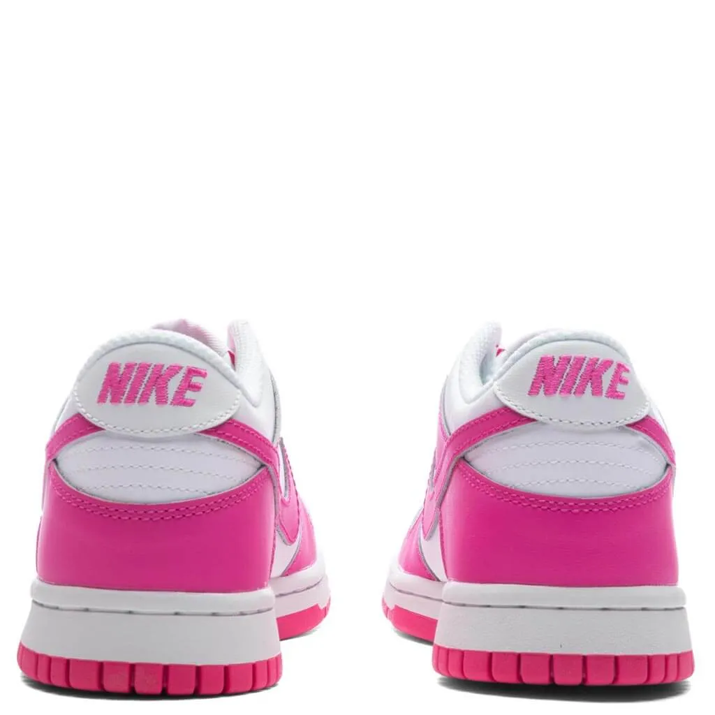 Dunk Low (GS) - White/Laser Fuchisa Nike Lightweight Everyday Shoes