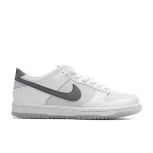 Dunk Low (GS) - White/Smoke Grey/Pure Platinum Nike signature design with comfort fit