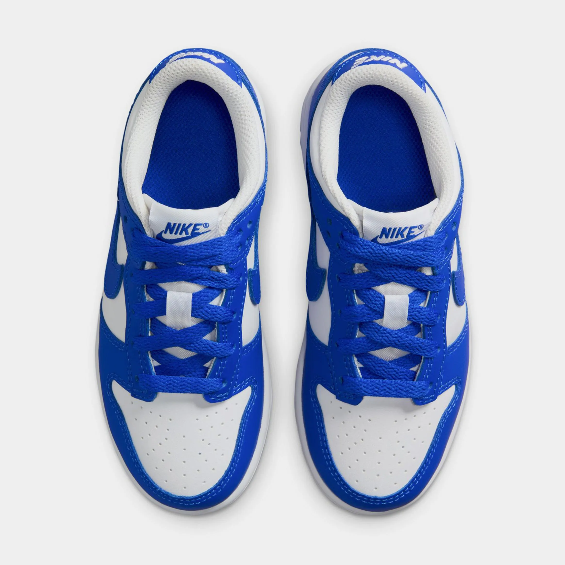 Dunk Low Preschool Basketball Shoes (White/Hyper Royal/Hyper Royal) Dunk collection