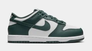Dunk Low Preschool Lifestyle Shoes (White/Vintage Green) nike dunk classic design casual sneakers
