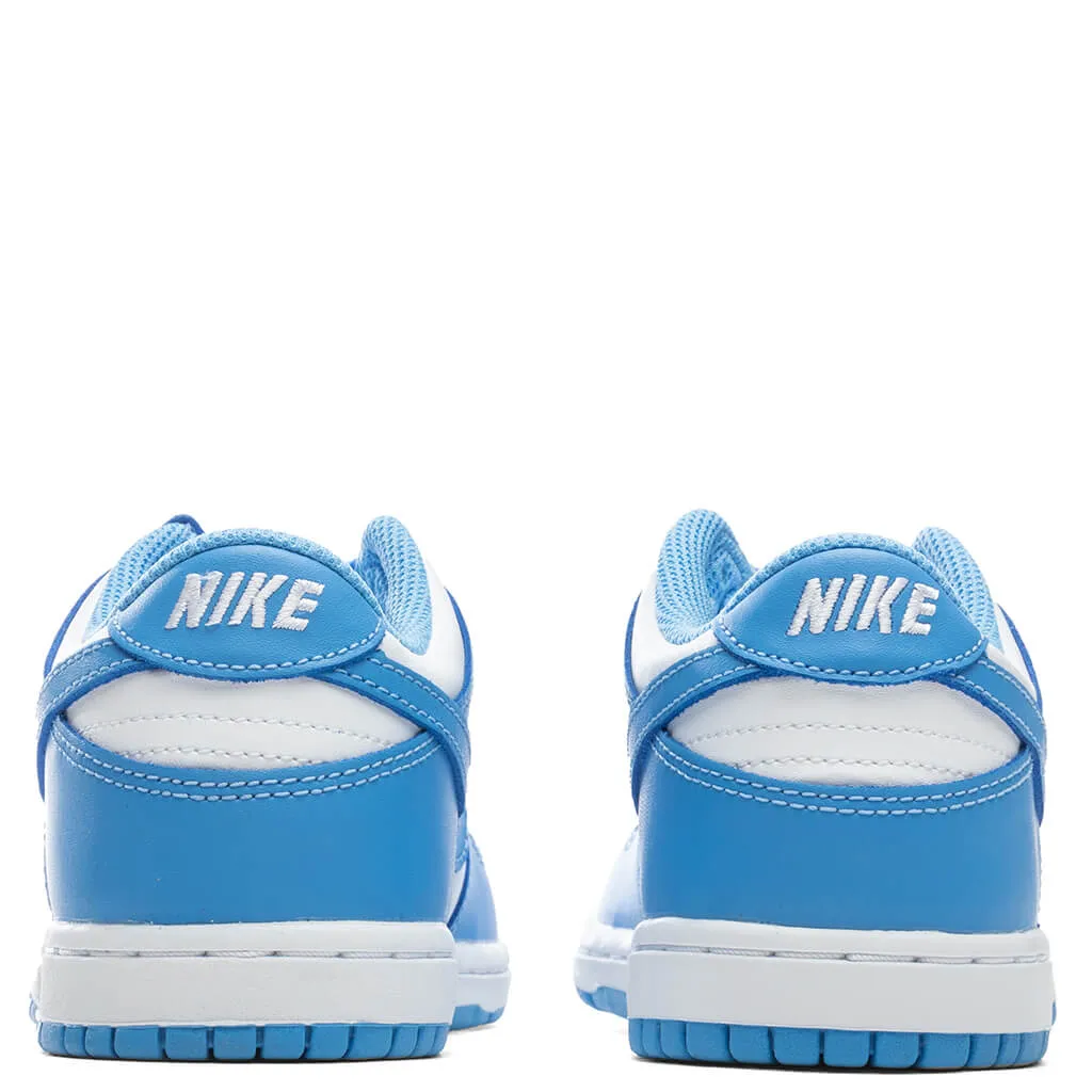 Dunk Low (PS) - White/University Blue Nike Cushioned Mesh Sneakers