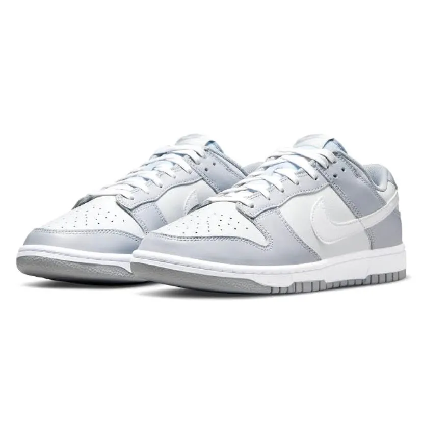 Dunk Low Pure Platinum Grey White Nike Dunk sneakers with classic silhouette