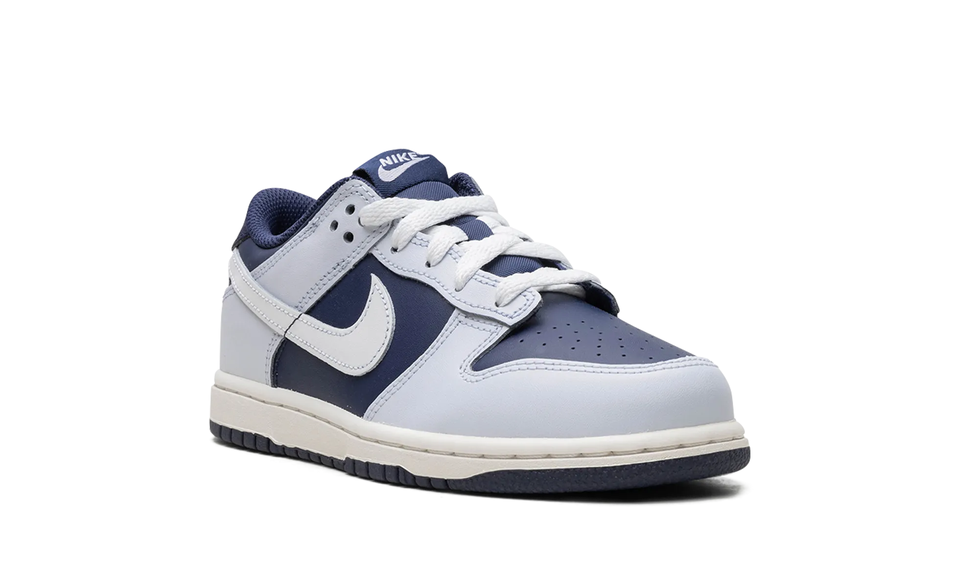Dunk Low "Football Grey/Midnight Navy/Summit White" nike preschool slip-on sneakers